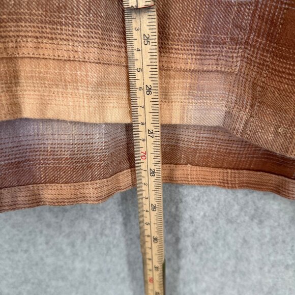 REI Co-op Womens Trailsmith Long-Sleeve Shirt Size L Peach Lavender Plaid Hemp - Picture 12 of 12